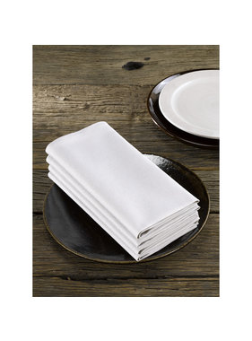 De Witte Lietaer Napkins Sonora Pearl white 4 pieces 50 x 50 cm Cotton