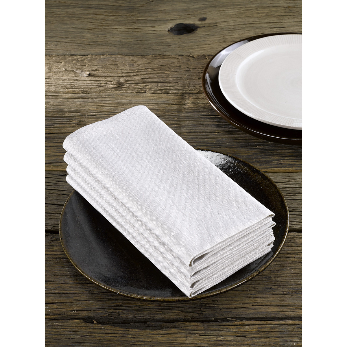 De Witte Lietaer Napkins, Sonora Pearl White (4 pcs.) - 50 x 50 cm - 100% Cotton