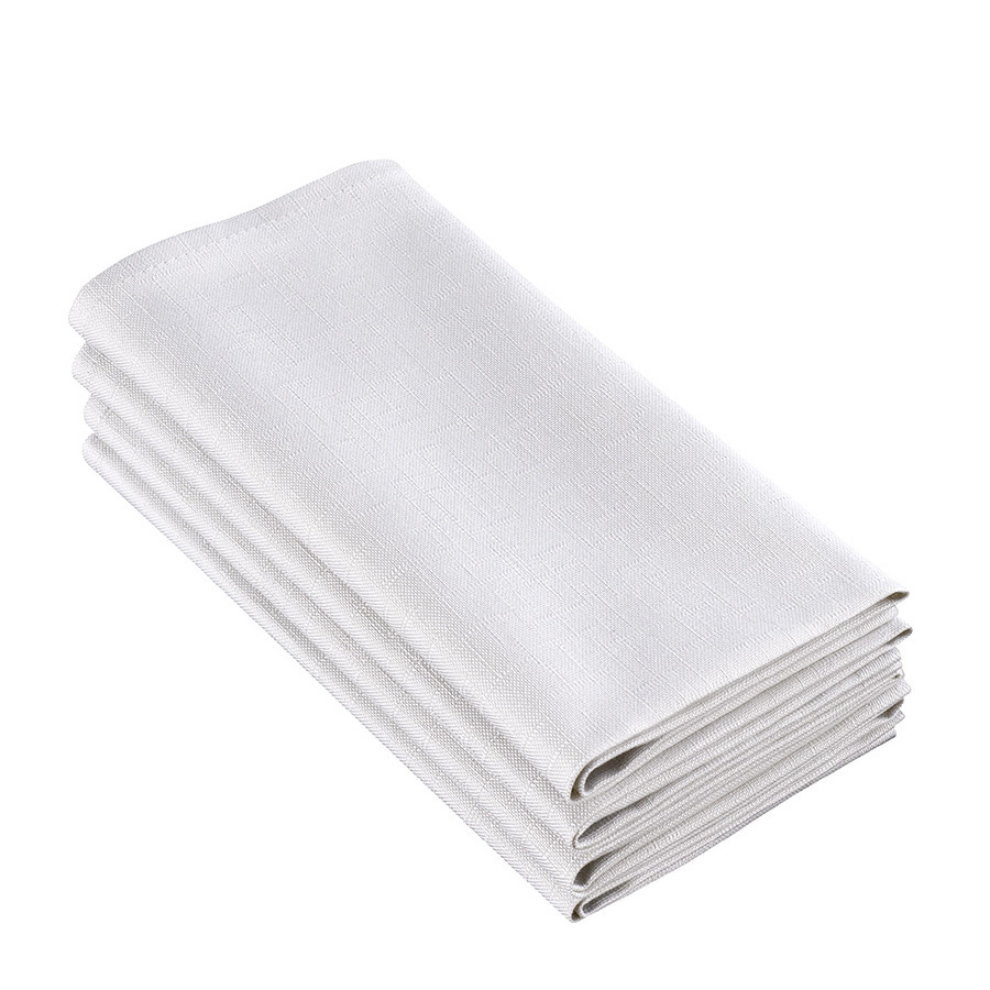 De Witte Lietaer Napkins, Sonora Pearl White (4 pcs.) - 50 x 50 cm - 100% Cotton