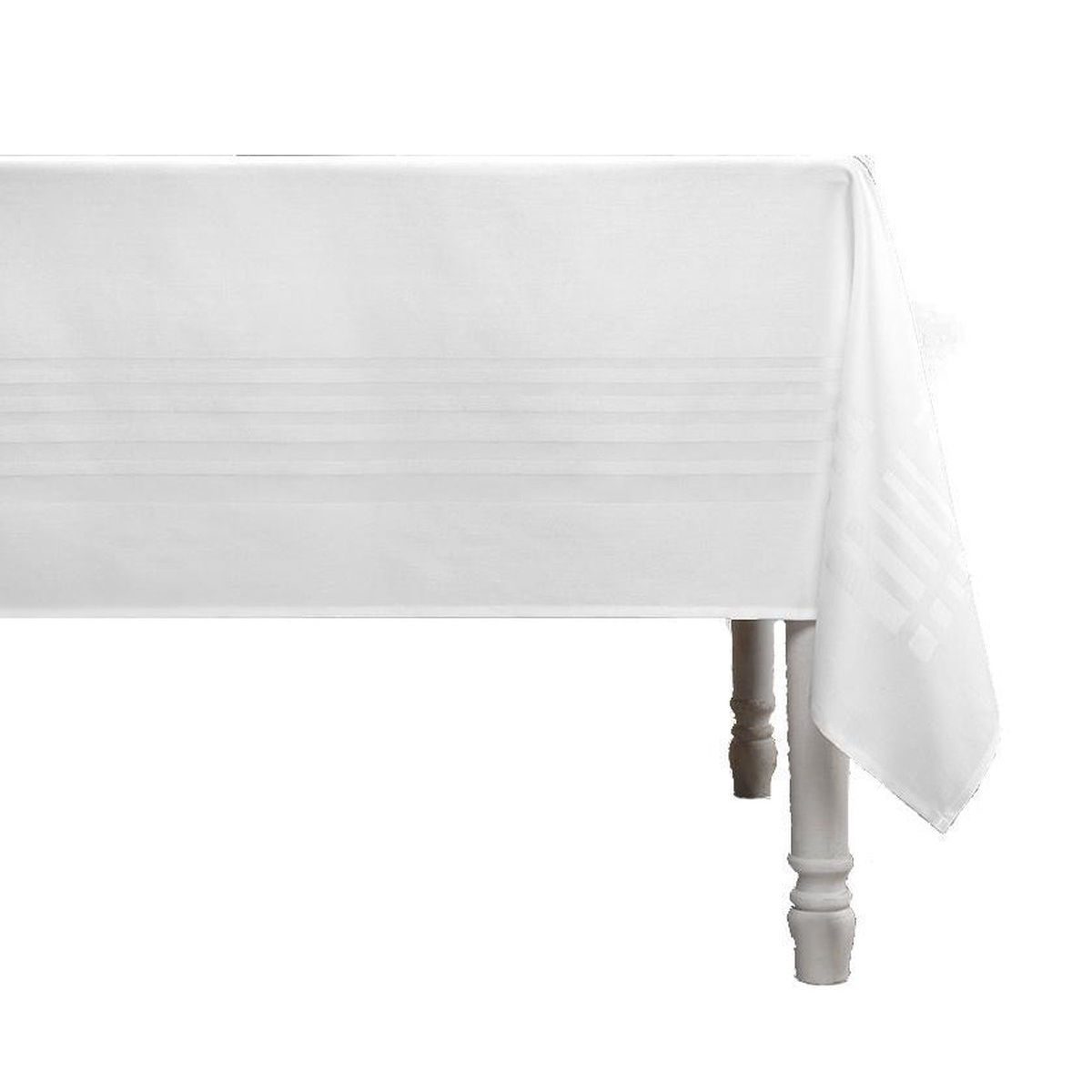De Witte Lietaer Tafellaken Deauville Wit - 160 x 310 cm - 100% Katoen