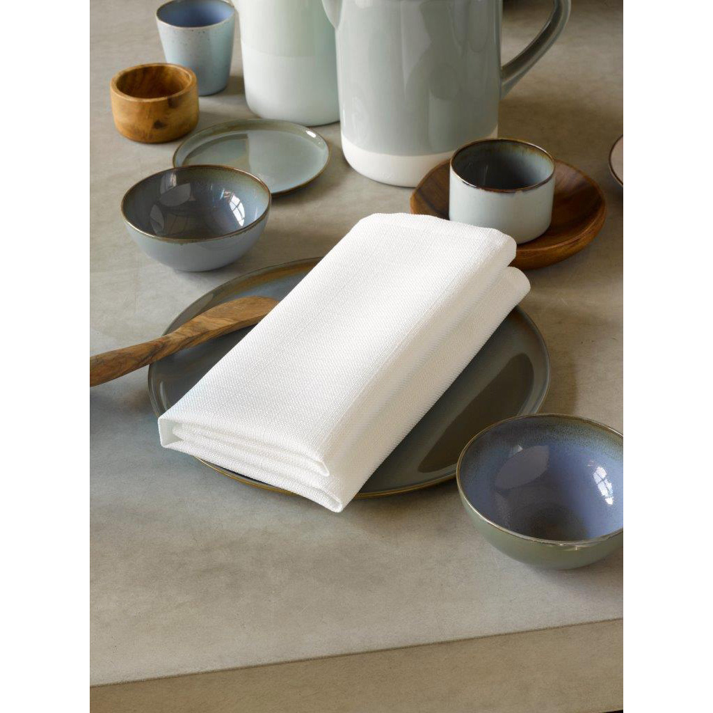 De Witte Lietaer Napkins, Kalahari White (4 pcs.) - 51 x 51 cm - 100% Cotton