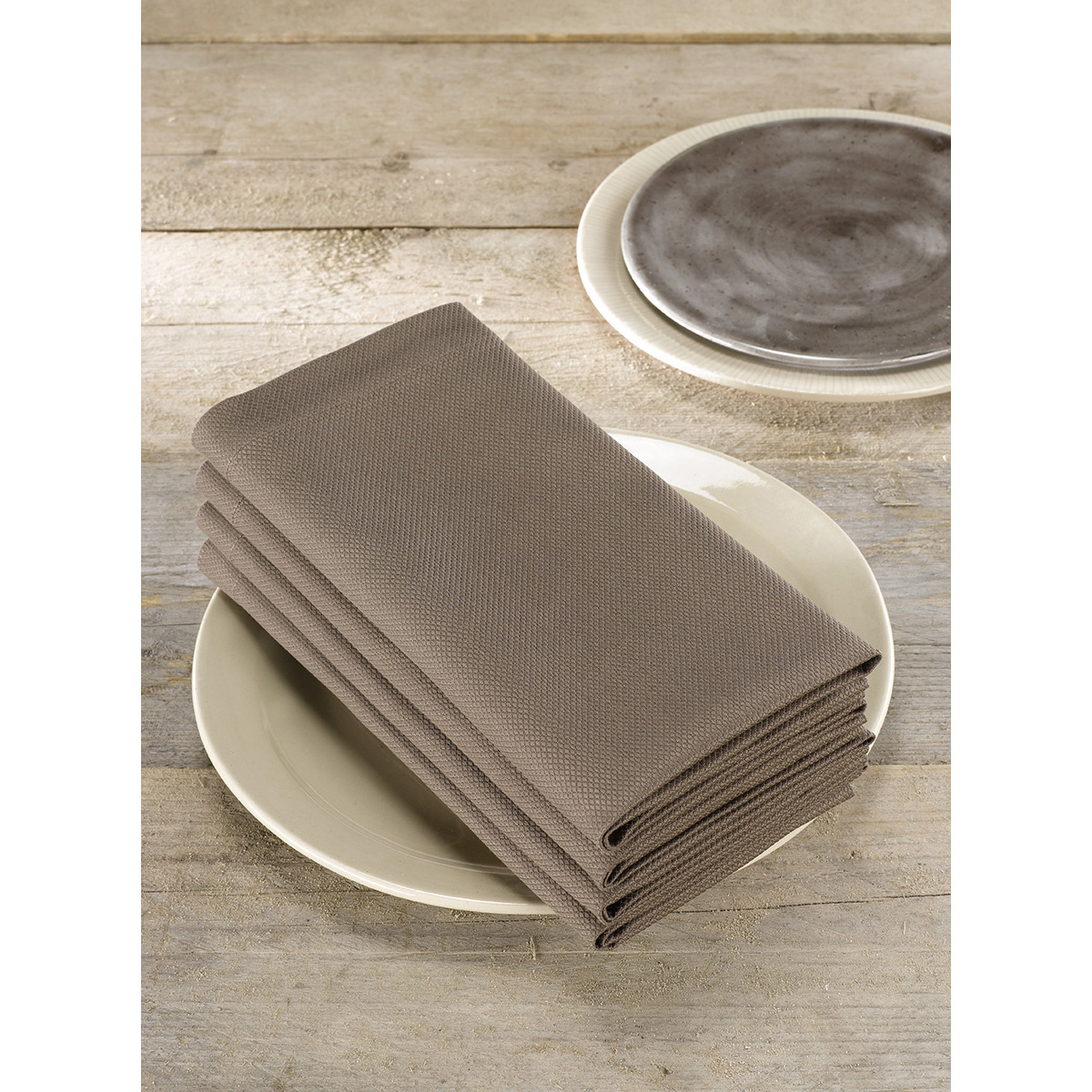 De Witte Lietaer Napkins, Kalahari Cocoa (4 pcs.) - 51 x 51 cm - 100% Cotton