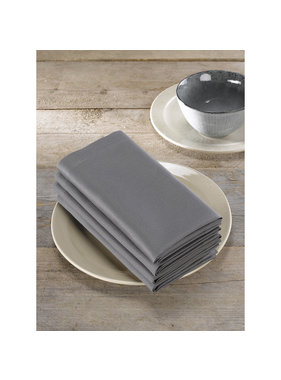 De Witte Lietaer Napkins Kalahari Charcoal 4 pieces 51 x 51 cm Cotton