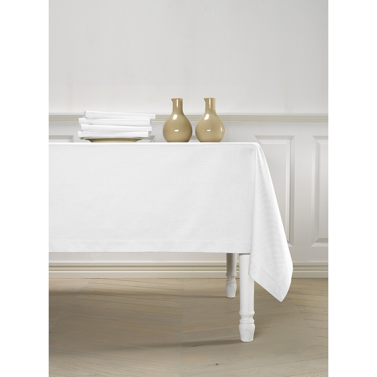 De Witte Lietaer Tablecloth, Kalahari White - 170 x 360 cm - 100% Cotton