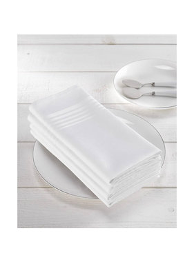 De Witte Lietaer 4 Napkins Deauville White 51 x 51 cm Cotton