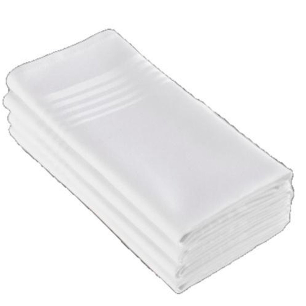 De Witte Lietaer 4 Servetten Deauville Wit - 51 x 51 cm - 100% Katoen