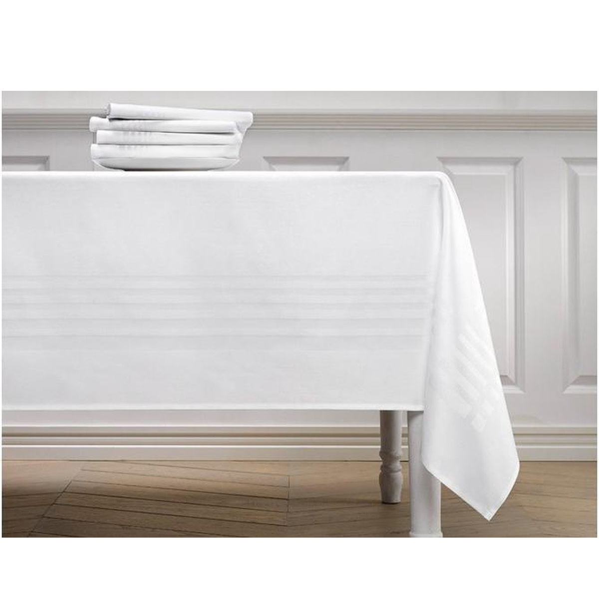 De Witte Lietaer Tablecloth Deauville White - 160 x 260 cm - 100% Cotton