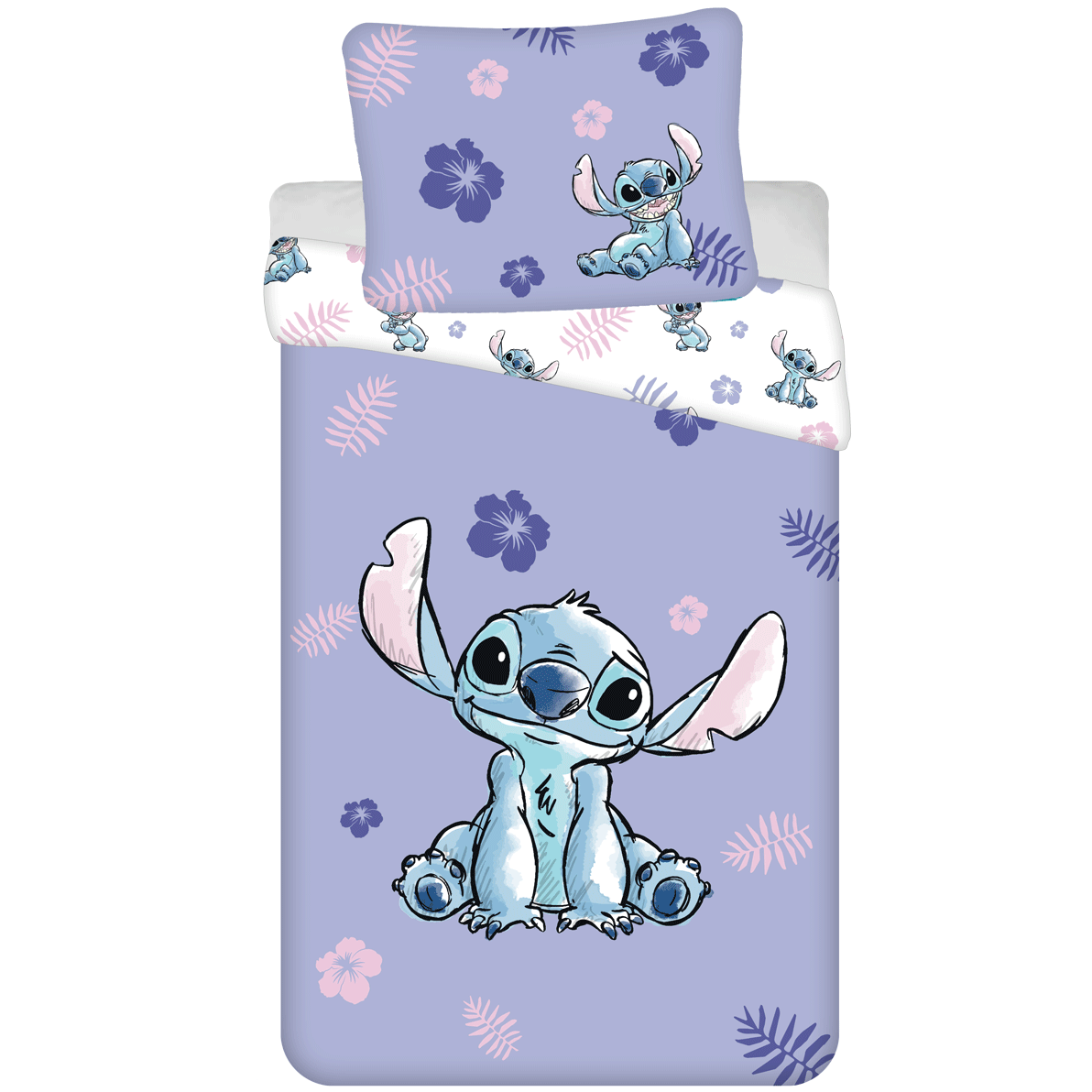 Disney Lilo & Stitch Duvet cover, Flower - Single - 140 x 200 cm - Cotton