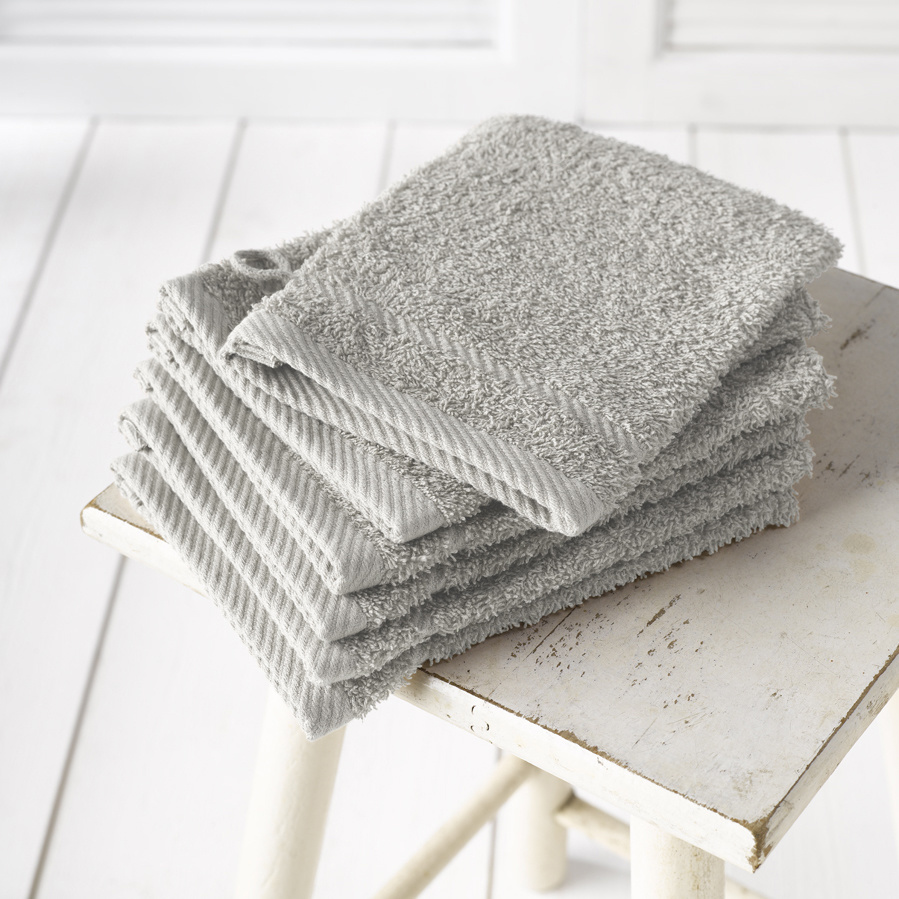 De Witte Lietaer Washcloths Helene Dove 15 x 21 cm - 6 pieces - Cotton