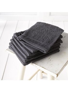 De Witte Lietaer Washcloths Helene Ebony 6 pcs