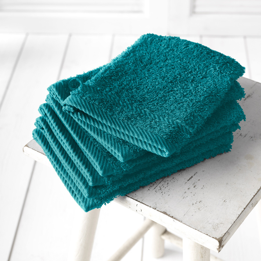 De Witte Lietaer Washcloths Helene Lake Green 15 x 21 cm - 6 pieces - Cotton