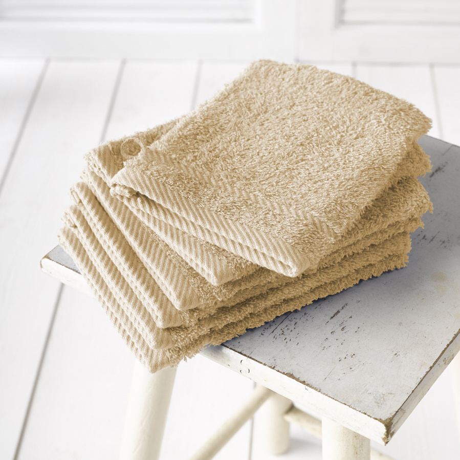 De Witte Lietaer Washandjes Helene Sand 15 x 21 cm - 6 stuks - Katoen