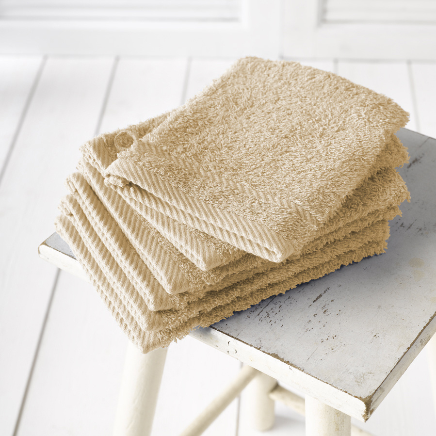 De Witte Lietaer Washcloths Helene Sand 15 x 21 cm - 6 pieces - Cotton
