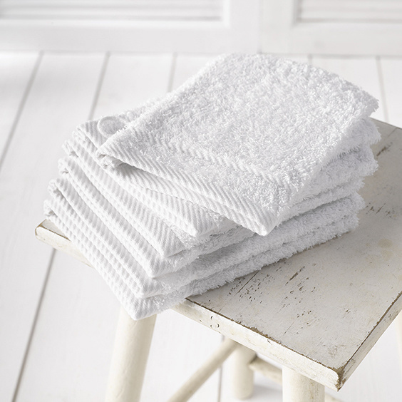 De Witte Lietaer Washcloths Helene White 15 x 21 cm - 6 pieces - Cotton