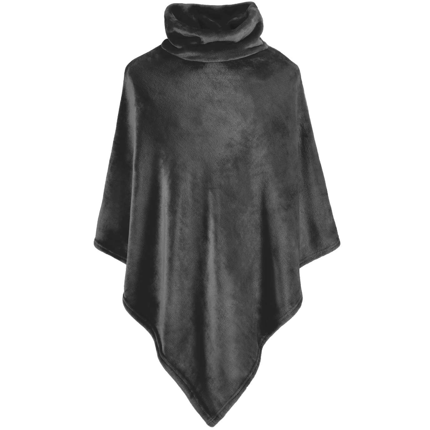 Moodit Poncho Fleece, Dark Ebony - 80 x 80 cm - Polyester