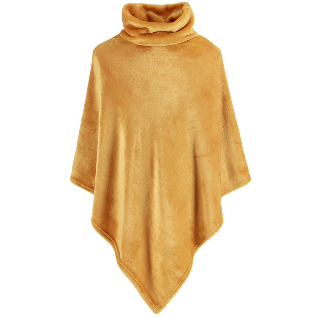 Moodit Poncho Fleece, Gold Yellow - 80 x 80 cm - Polyester