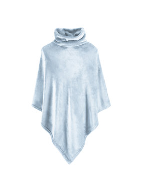 Moodit Poncho Fleece Mist Blauw 80 x 80 cm Polyester