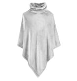 Moodit Poncho Fleece, Silver - 80 x 80 cm - Polyester
