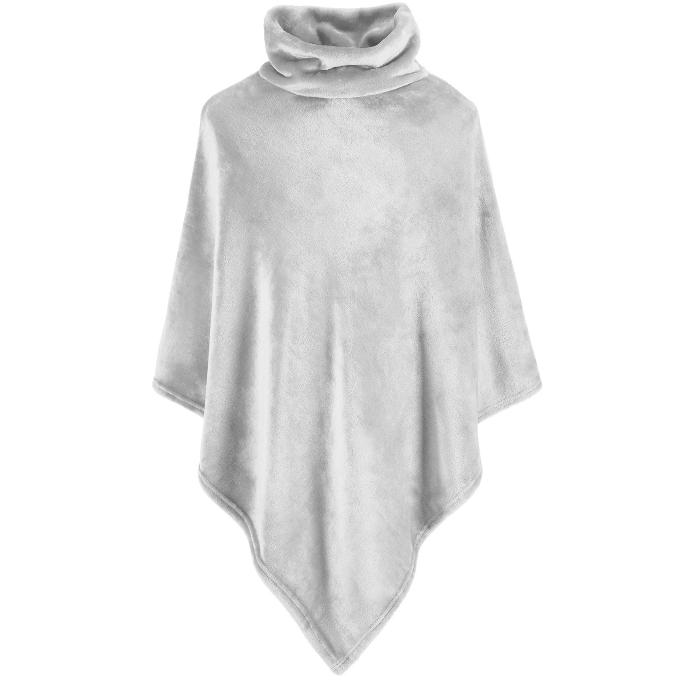 Moodit Poncho Fleece, Silver - 80 x 80 cm - Polyester