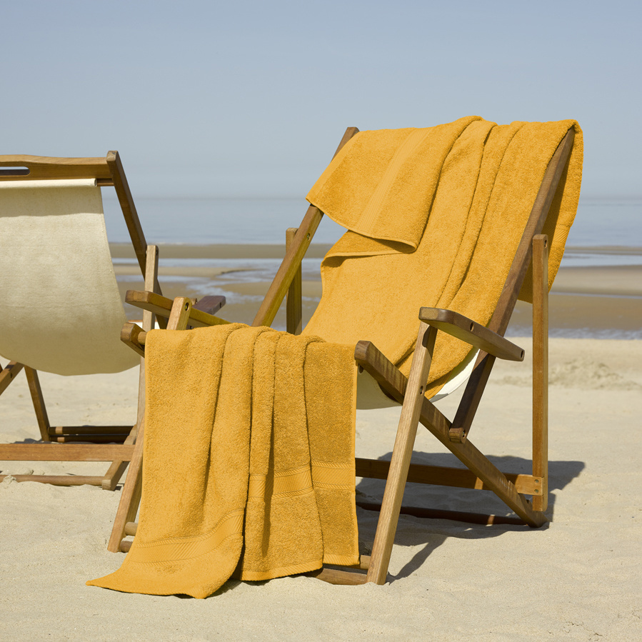 De Witte Lietaer Beach towel Helene Golden Yellow 100 x 200 cm - Cotton