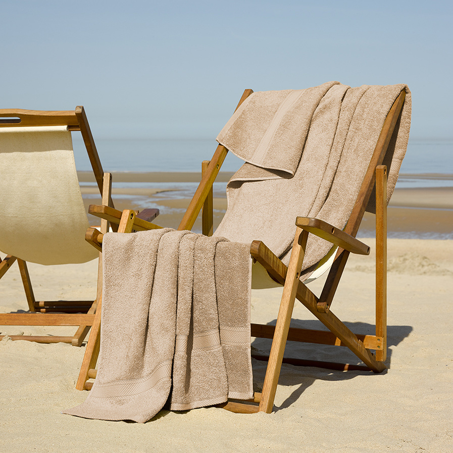 De Witte Lietaer Strandlaken Helene Sand 100 x 200 cm - Katoen