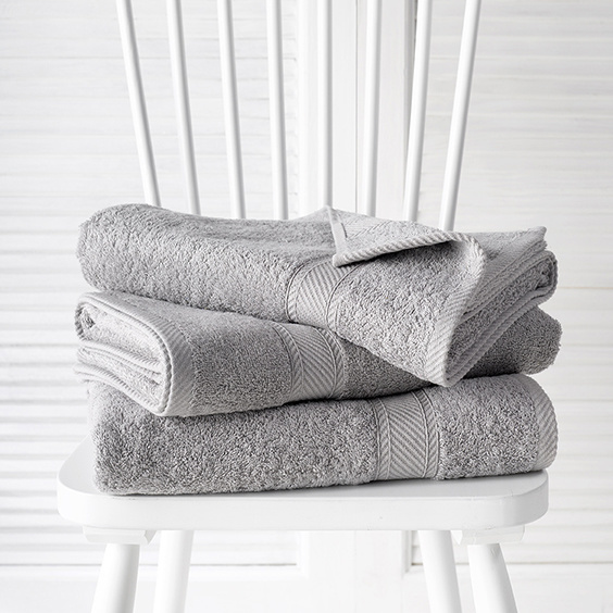 De Witte Lietaer Shower towels Helene Dove 70 x 140 cm - 3 pieces - Cotton