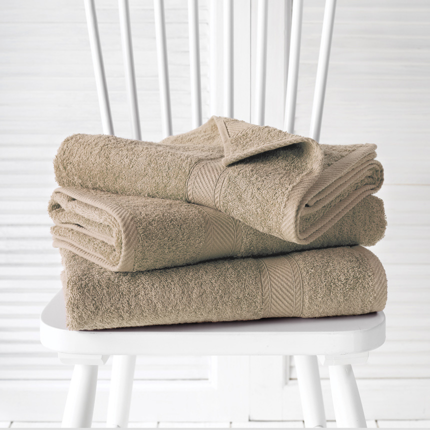 De Witte Lietaer Shower towels Helene Humus 70 x 140 cm - 3 pieces - Cotton