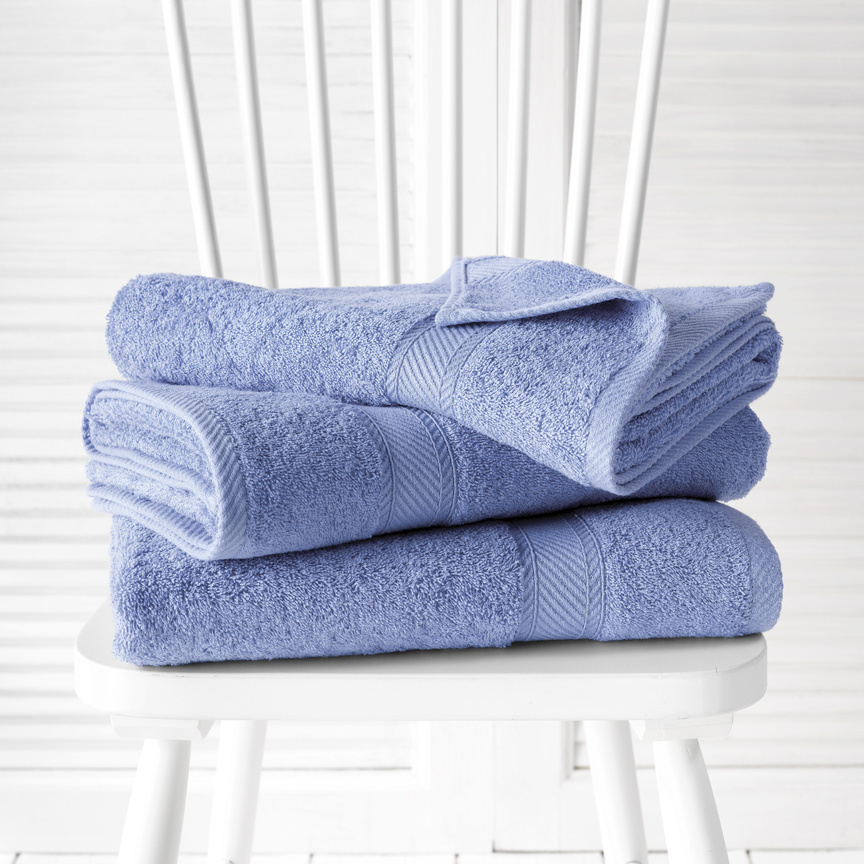 De Witte Lietaer Shower towels Helene Sky Blue 70 x 140 cm - 3 pieces - Cotton