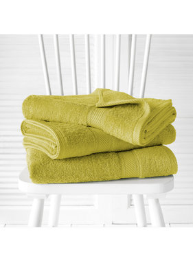 De Witte Lietaer Shower towels Helene Warm Olive 3 pieces