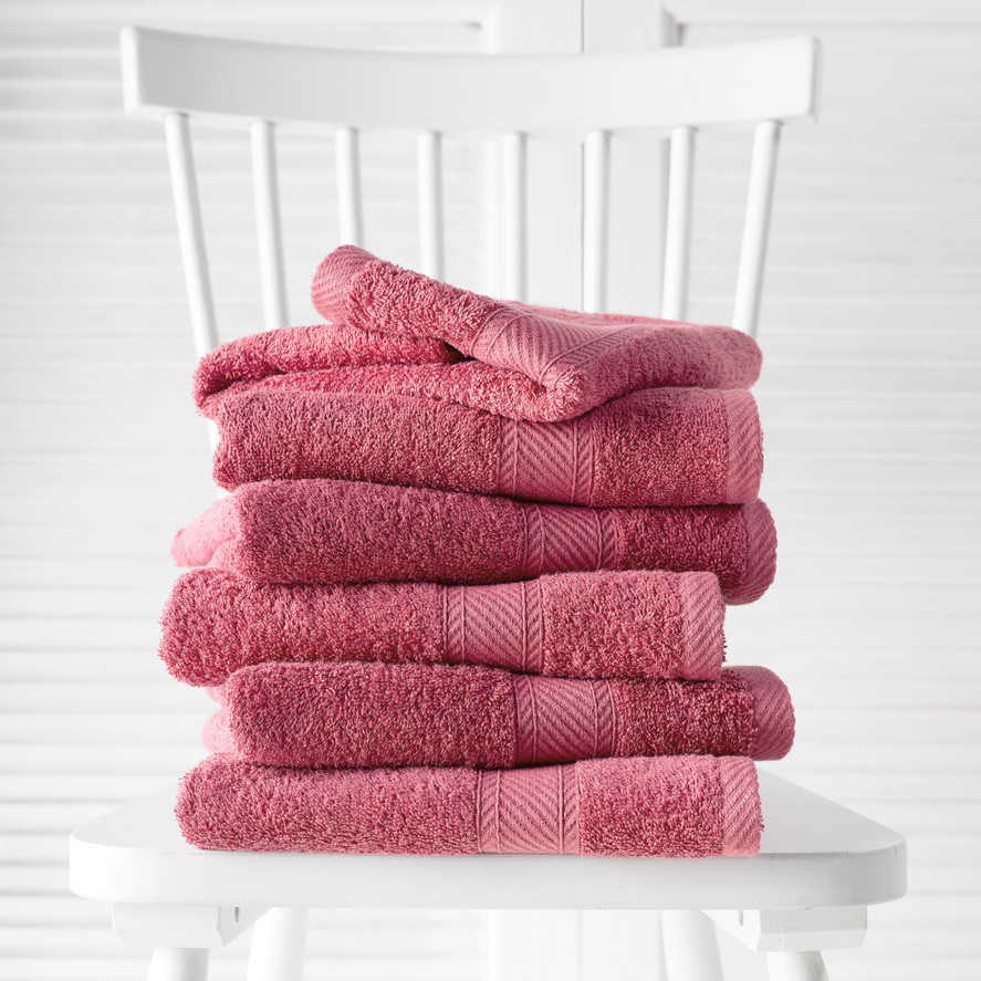 De Witte Lietaer Guest towels Helene Carmine 15 x 21 cm - 6 pieces - Cotton