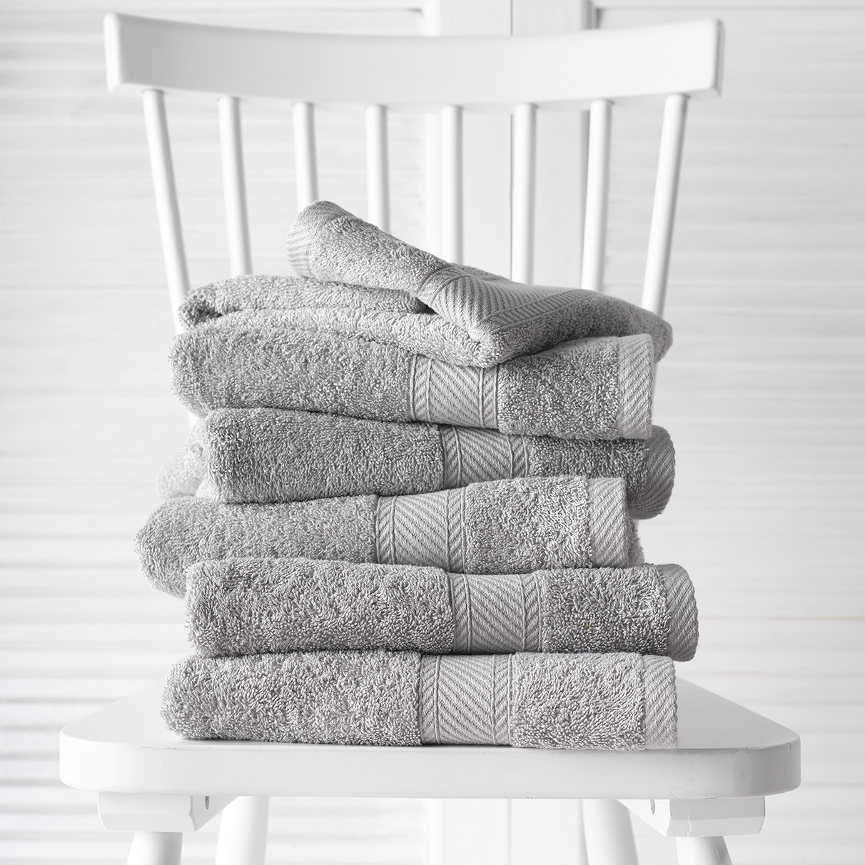 De Witte Lietaer Guest towels Helene Dove 15 x 21 cm - 6 pieces - Cotton