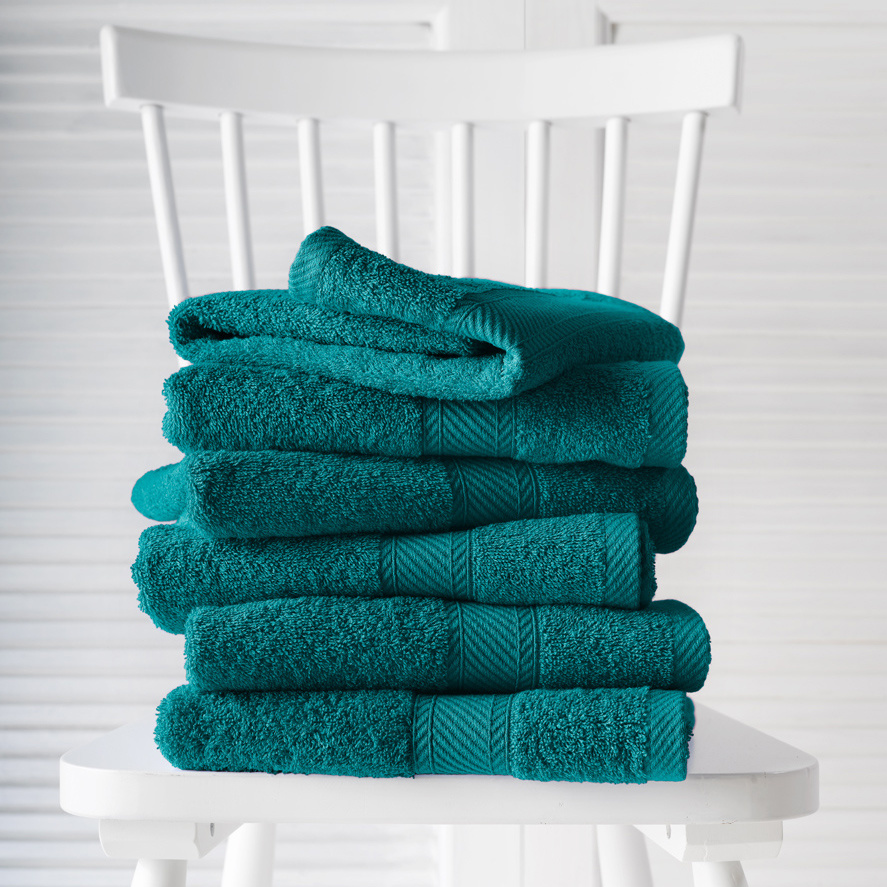 De Witte Lietaer Guest towels Helene Lake Green 15 x 21 cm - 6 pieces - Cotton