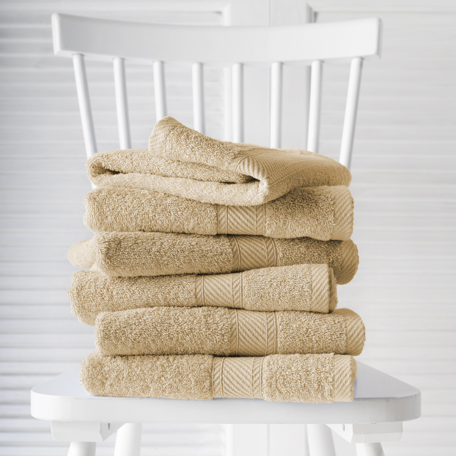 De Witte Lietaer Guest towels Helene Sand 15 x 21 cm - 6 pieces - Cotton