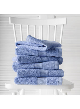 De Witte Lietaer Guest towels Helene Sky Blue 6 pieces