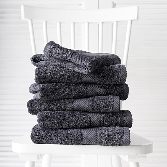 De Witte Lietaer Towels Helene Ebony 50 x 100 cm - 6 pieces - Cotton