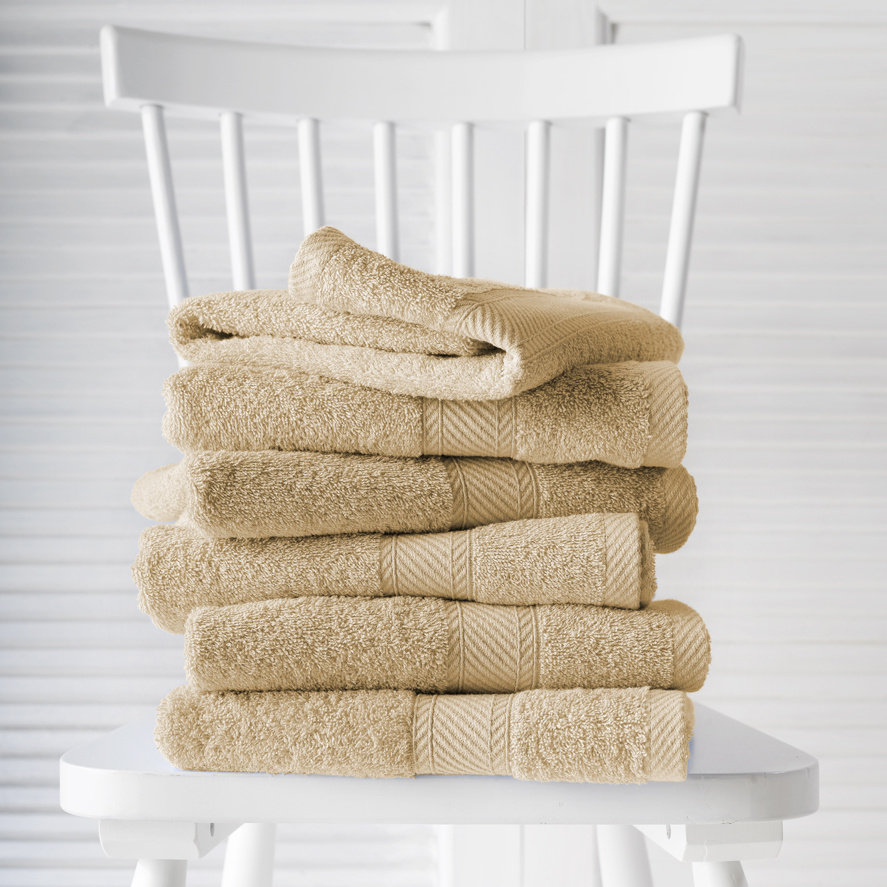 De Witte Lietaer Towels Helene Sand 50 x 100 cm - 6 pieces - Cotton