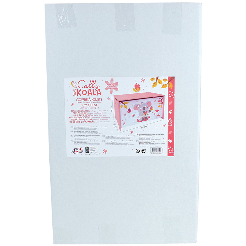 Mimi Koala Speelgoedkist, Roze - B58 x L36 x H40 - MDF