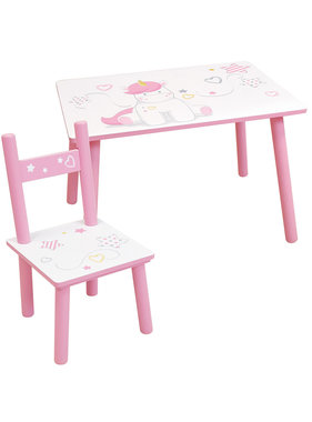 Unicorn Table with 1 chair - 2 pieces