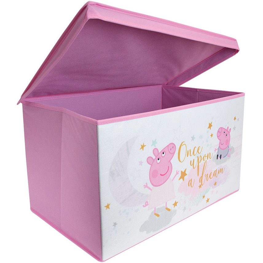 Peppa Pig Toy box Foldable, Dream - W 56.5 cm x D 36 cm x H31 cm