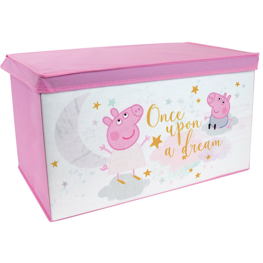 Peppa Pig Toy box Foldable, Dream - W 56.5 cm x D 36 cm x H31 cm