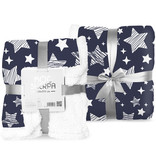 Faro Sherpa Fleece Blanket, Star - 150 x 200 cm - Polyester