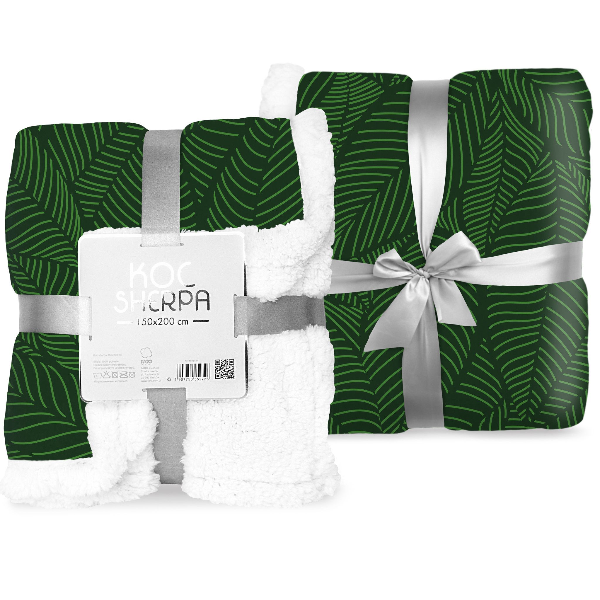 Faro Sherpa Fleece Blanket Jungle - 150 x 200 cm - Polyester