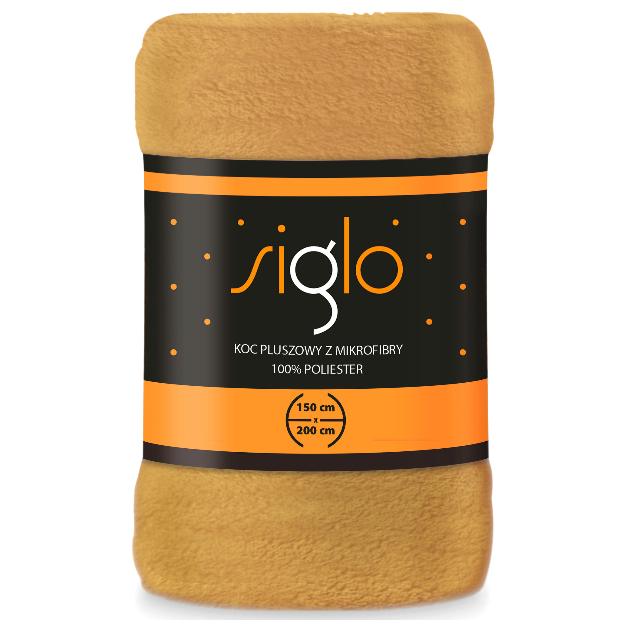 Faro Fleece plaid, Yellow - 150 x 200 cm - Polyester