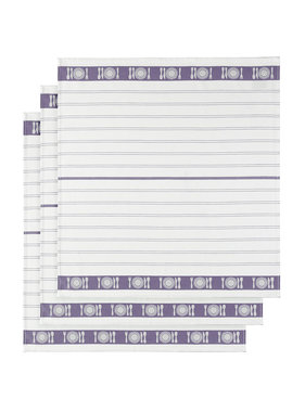 De Witte Lietaer Tea towel BML Lavender 3 pieces 65 x 65 cm