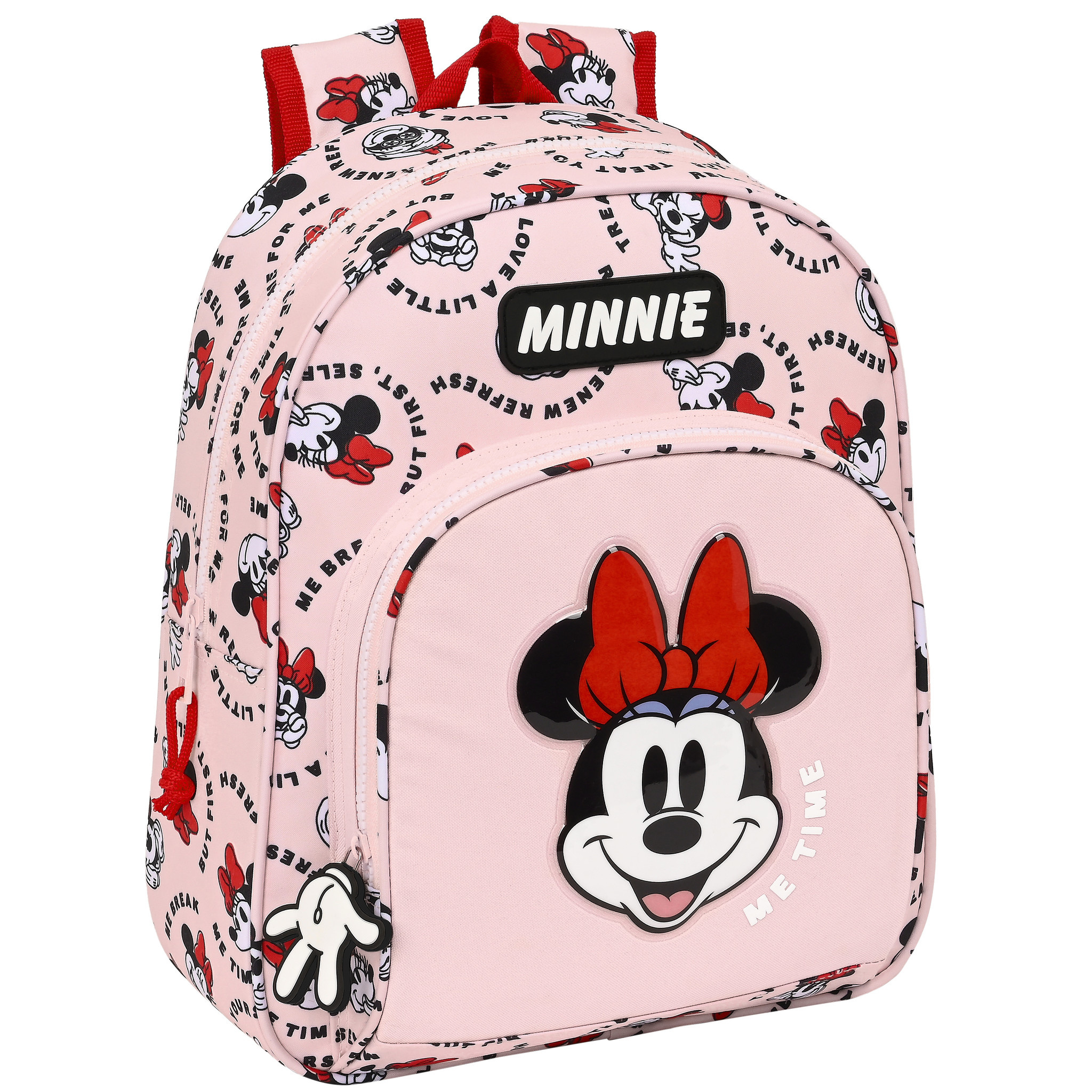 Disney Minnie Mouse Backpack, Me Time - 34 x 28 x 10 cm - Polyester