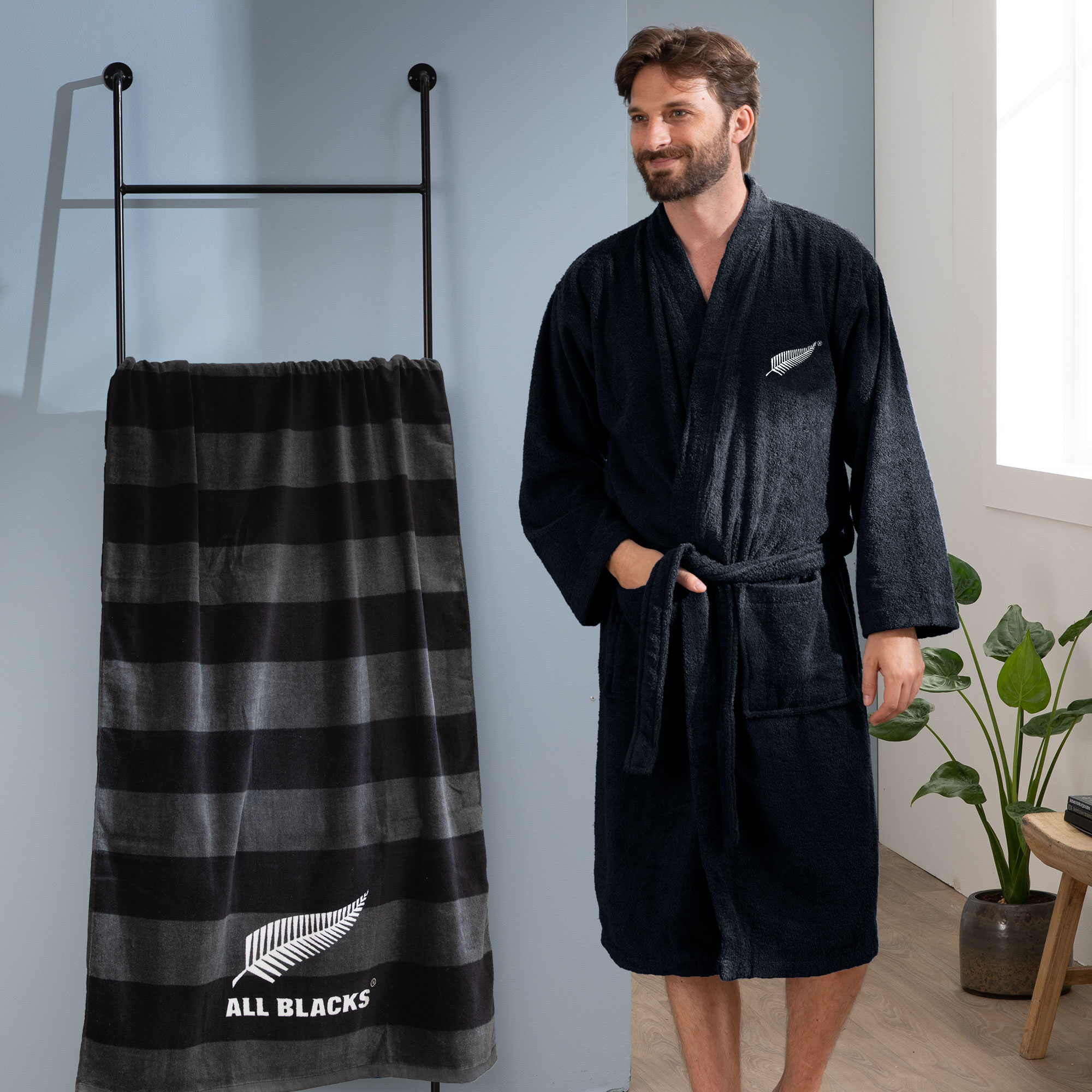 All Blacks Bathrobe New Zealand - Large - Men - Cotton