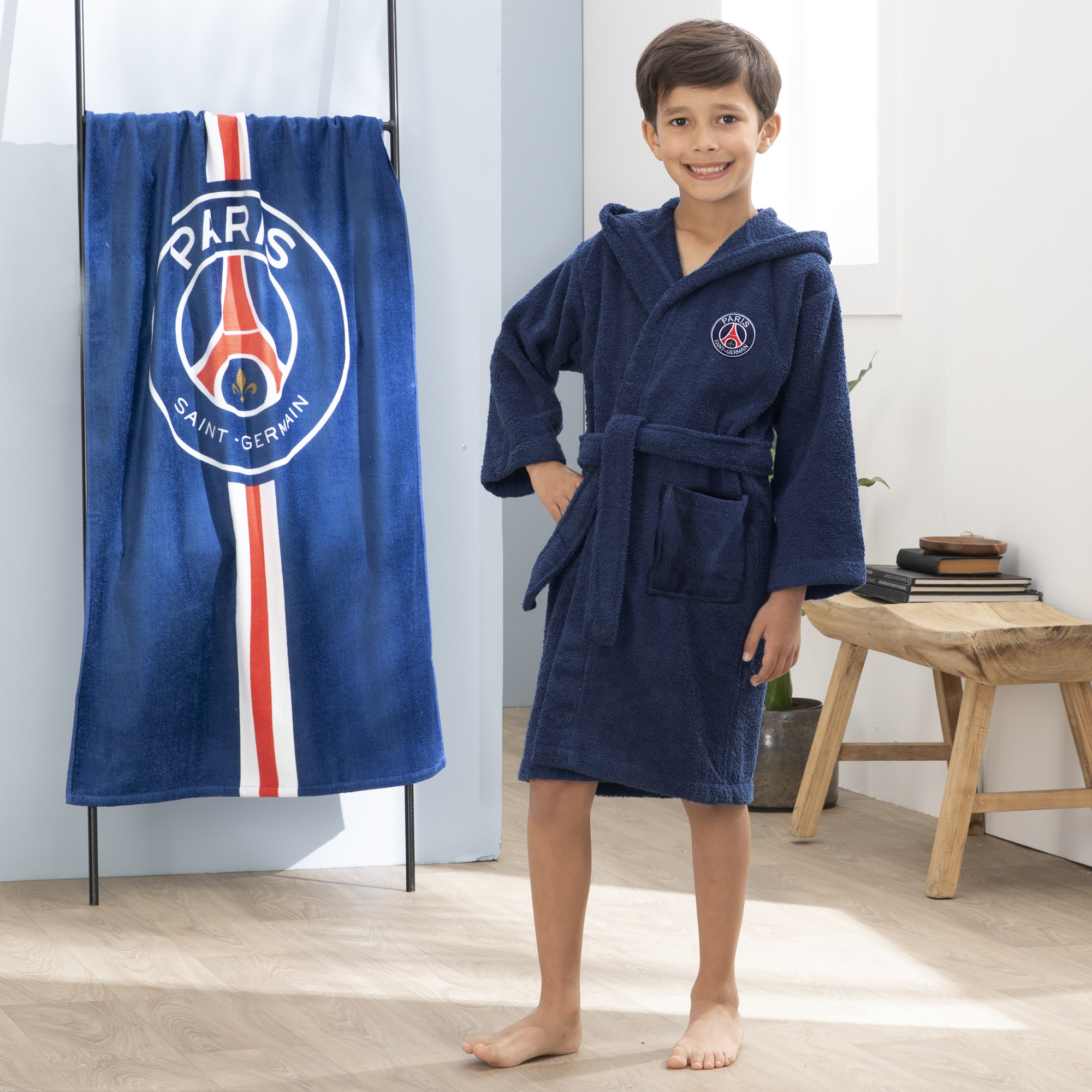 Paris Saint Germain Bathrobe Lignes - 10/12 years - Cotton