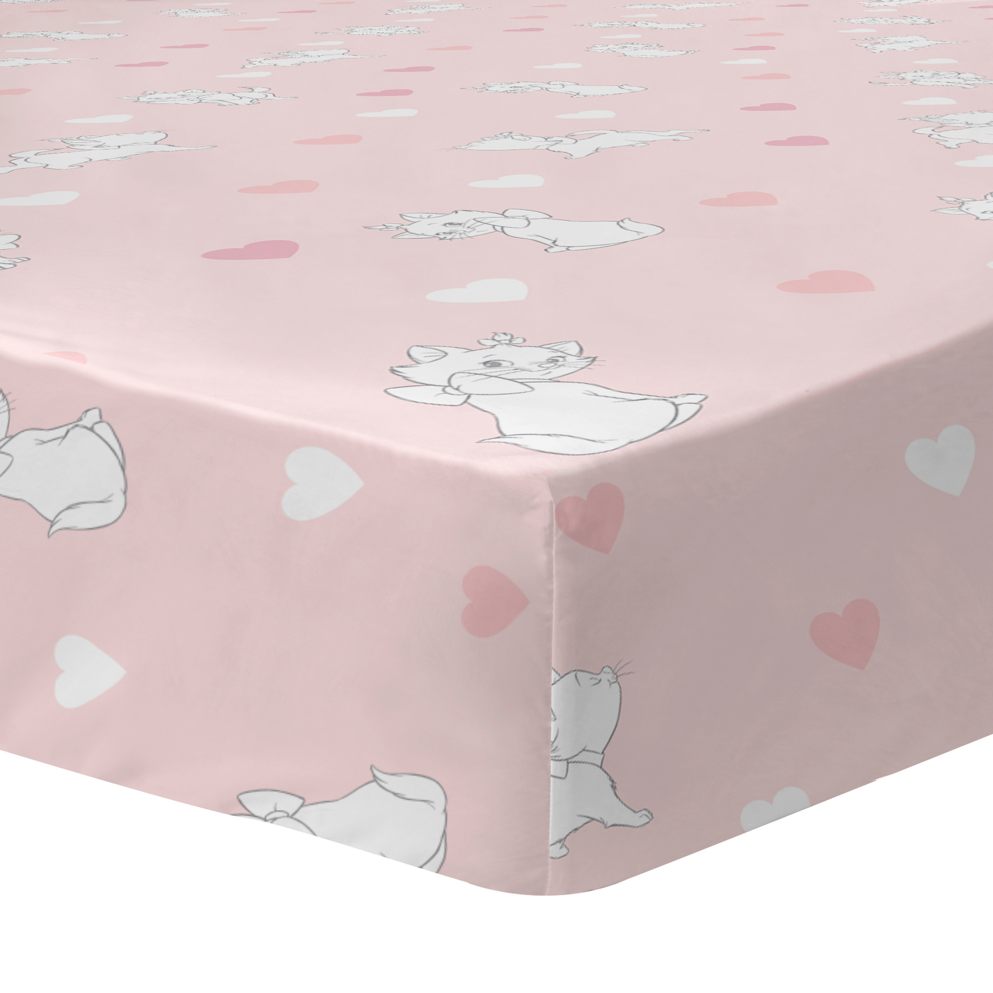 Disney Aristocats Fitted sheet Love - Single - 90 x 190/200 cm - Cotton