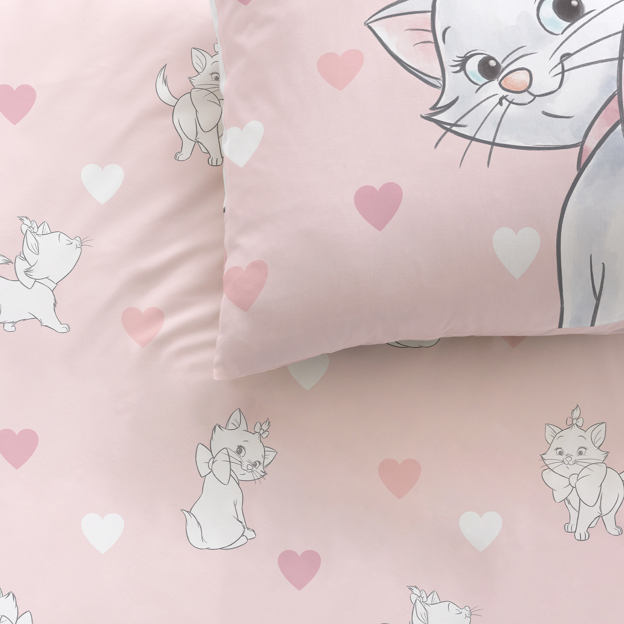 Disney Aristocats Duvet cover Love - Single - 140 x 200 cm - Cotton