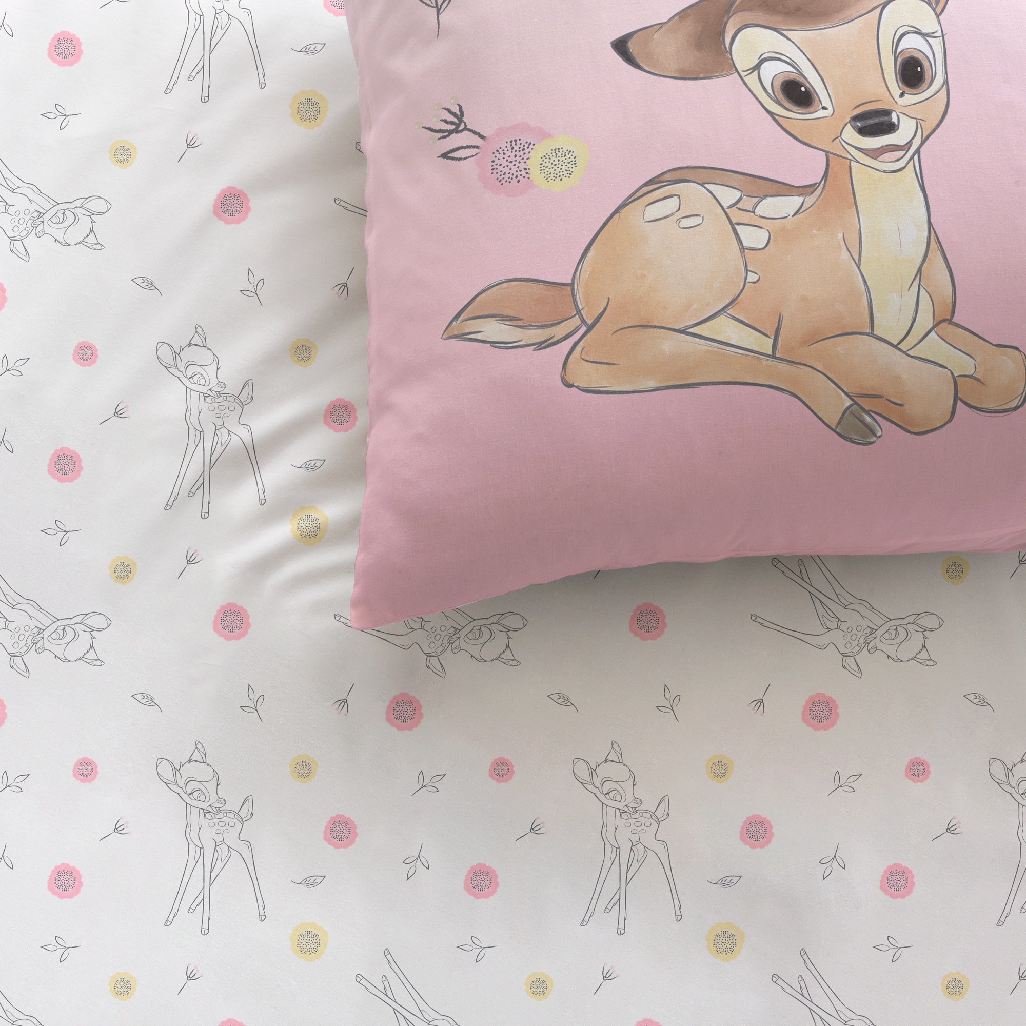 Disney Bambi Dekbedovertrek Flower - Eenpersoons - 140  x 200 cm - Katoen